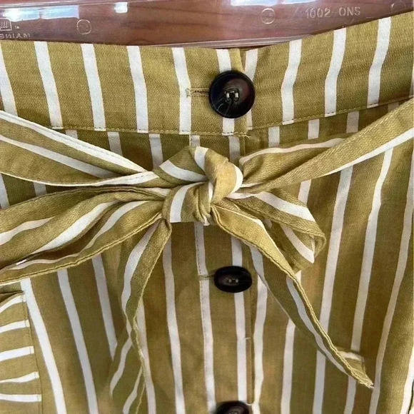 Altar’d State Rachel Striped Mini Skirt Mustard Yellow Size S - Picture 3 of 6